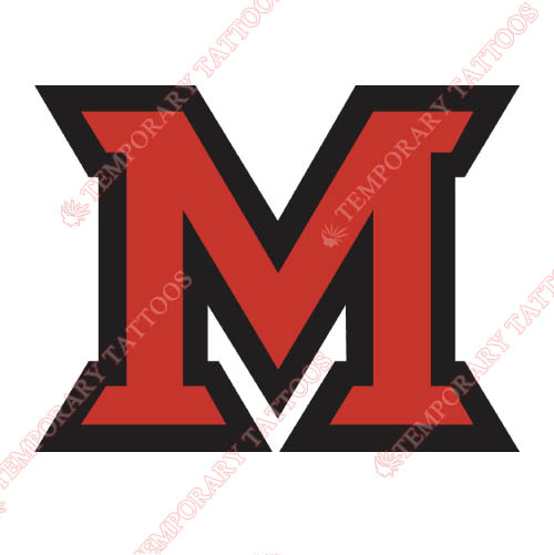 Miami Ohio Redhawks Customize Temporary Tattoos Stickers NO.5052